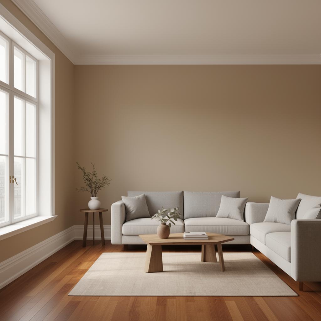 Freshly painted living room